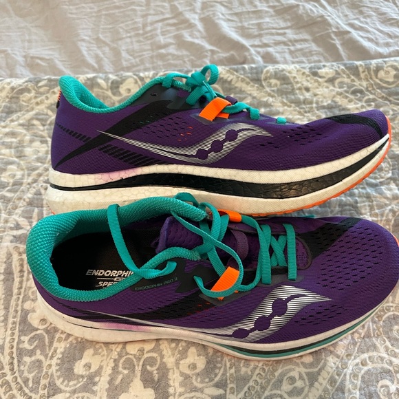 Saucony Endorphin Speed 2 Women's Size 8.5 Running Shoes Purple Jade - Picture 1 of 7